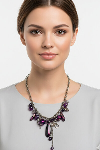 PETEK AKSESUAR AKRİLİK ESKİTME TASARIM KOLYE