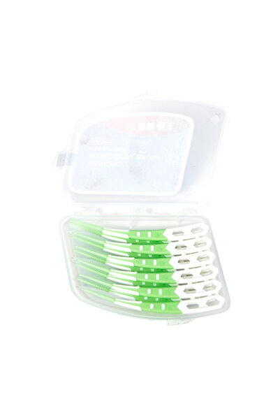 Choice فرشاة أسنان سيليكون خضراء واحدة لتنظيف ما بين الأسنان