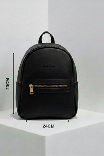 Lesa Wear Rucsac negru cu 2 compartimente pentru femei