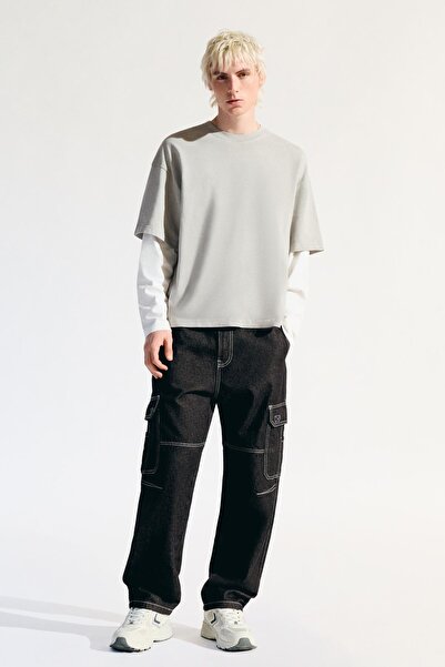 Bershka Baggy fit kargo jean