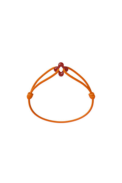 Wecord London Mini Red Clover Cord Bracelet