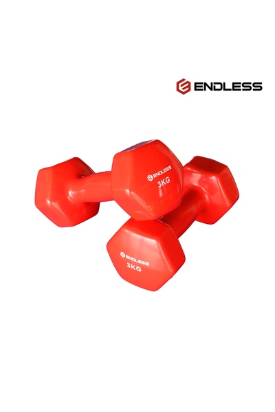 Endless دمبل مغلفة بالفينيل مانع للانزلاق للتمارين الرياضية