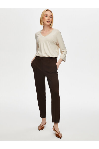 Faik Sönmez Мінімалістичні жіночі брюки з високою талією 7/8 - стильні та зручні