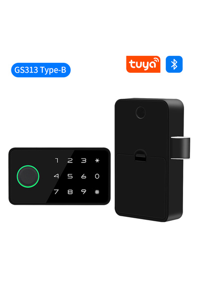 Choice1 خزانة أدراج ذكية ببصمة الإصبع من Tuya APP طراز GS313-B، مزودة بقفل غي...