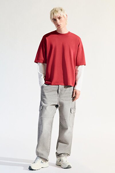 Bershka Baggy fit kargo jean