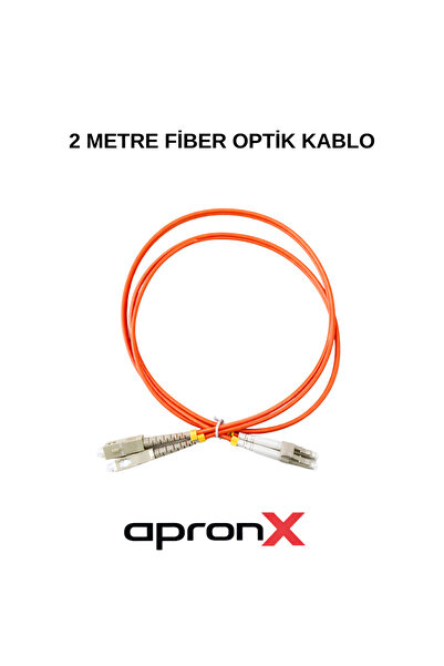 APRONX 2 Metre SC-LC MM OM2 50/125 DX Patch Kablo Patch Cord (1 Adet)