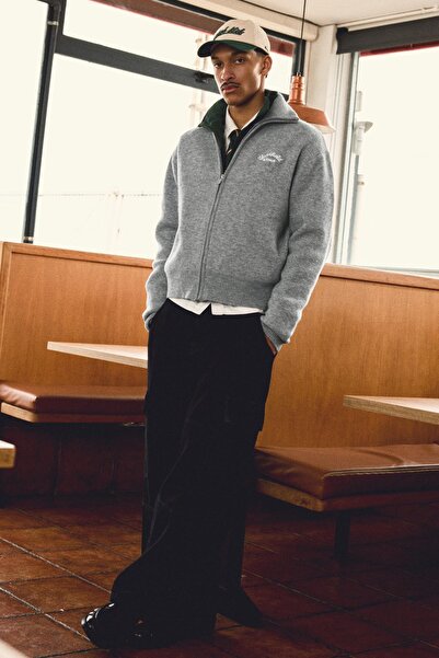 Bershka İşlemeli fermuarlı ceket