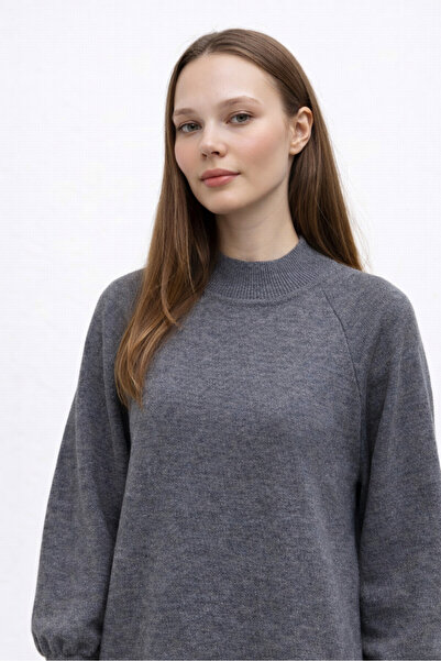 QANU Lamia Triko Elbise Gri