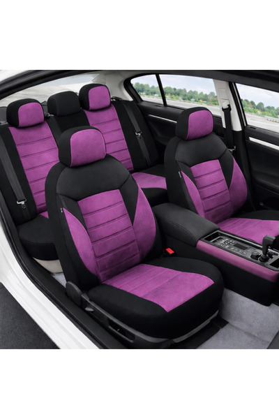 SMARTIC huse pentru scaune auto, Diamond, 11 bucăți, compatibile airbag, plia...