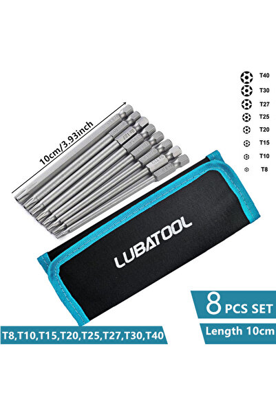 Choice مجموعة من 8 قطع، 10 سم، 8/11 قطعة، رؤوس مفكات توركس S2 مع حقيبة ، ساق ...