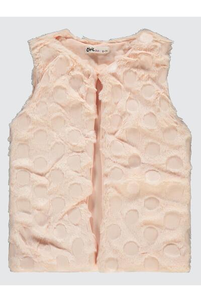Civil Girls 6-9 Years Old Girl's Plush Vest - Light Salmon