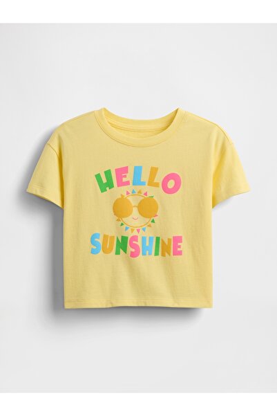 GAP Kız Bebek Sarı Mix & Match Relaxed Grafik T-Shirt