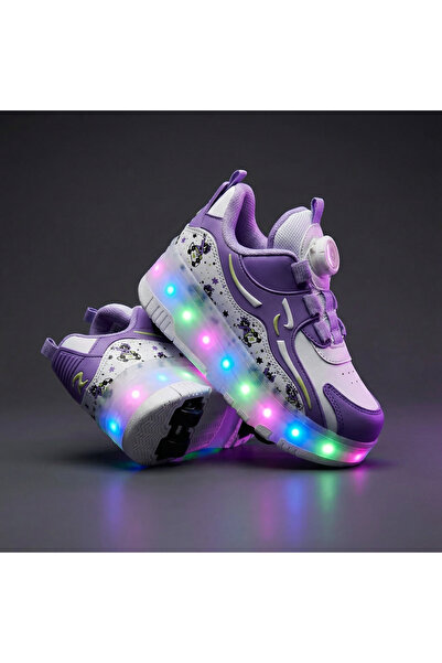 MARiE KAYKAYLI IŞIKLI PATENLİ ÇOCUK SPOR AYAKKABISI-KAYKAYLI ORTOPEDİK SPOR A...