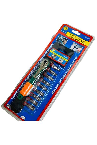 Solid Sld-1012 Set de 12 bucăți de chei cu clichet de calitate, cu suport