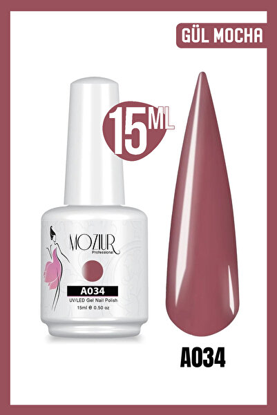 MOZIUR Kalıcı Oje Uv Led A034 (ARA RENK) 15ml