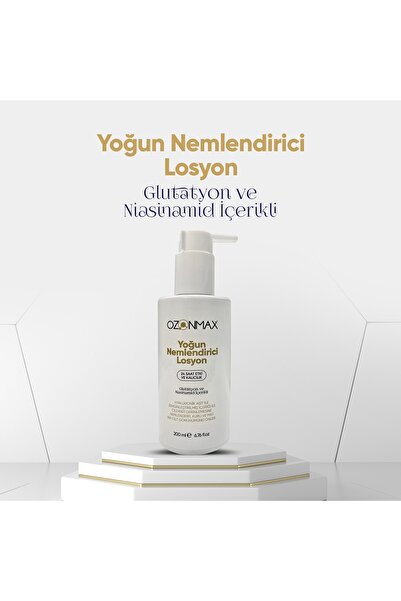 ozonmax Yoğun Nemlendirici Losyon Glutatyon ve Hyaluronik Asit ile Güçlendiri...