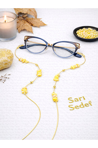 Optic Master Natural Citrine Stone Eyeglass Cord / Chain