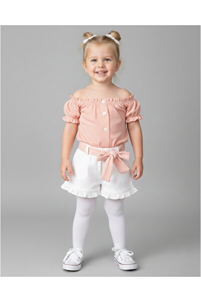 VOY KİDS FETE 2-3-4-5-6 ANI DE VARĂ CU BLUZĂ IMPRIMATĂ CU FLORI, PANTALONI SC...