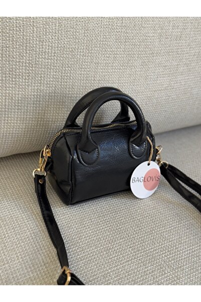 BAGLOVİS حقيبة يد سوداء طويلة مبطنة من الداخل EN17 BOY12