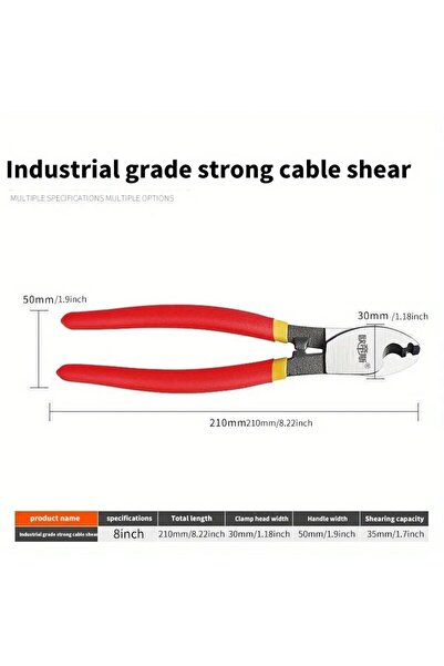 Choice كماشة كابلات احترافية مقاس 8 بوصات: قطع الأسلاك يدويًا معتمد من قبل ال...