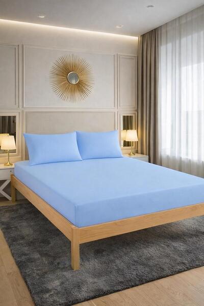 OZNHOME طقم ملاءات سرير مطاطية 100% قطن، متوفر بأحجام فردية/مزدوجة/كبيرة