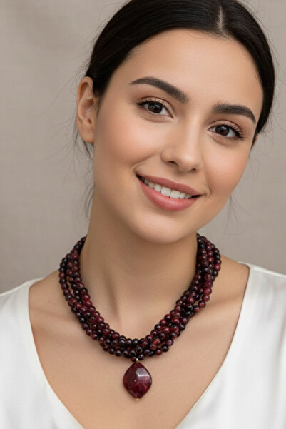 PETEK AKSESUAR Çoklu Alaçatı Boncuk Akrilik Kolye