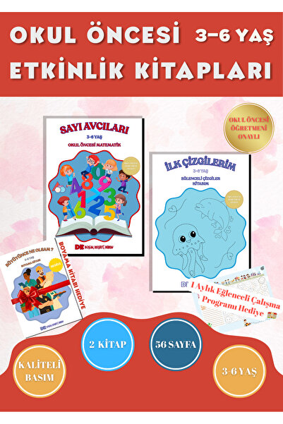 Anonim Yayıncılık 3–6 Yaş Okul Öncesi Büyük Resimli Öğretici Eğitim Seti 2 Ki...