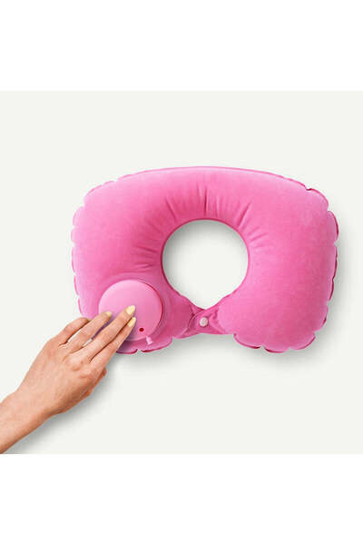 Flying Tiger Copenhagen Pembe Şişirilebilir Seyahat Yastığı