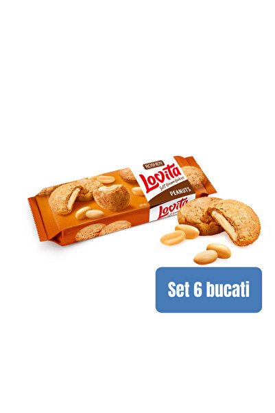 Roshen SET OF 6 PIECES - LOVITA COOKIES WITH SOFT CREAM AND PEANUTS 127g