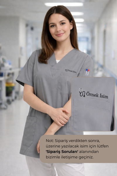 mirach Doktorlara Özel İsim Yazılı Hediyelik Doktor Scrubs Tekniker Medikal F...