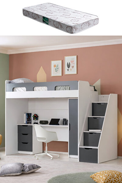 Setay Ranza, Münih Ranza Masa Dolap - Antrasit - 1 Adet Comfort Yatak