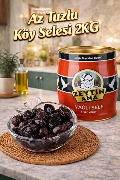 ZEYTİN ANA Az Tuzlu Gemlik Köy Selesi (S) 2 Kg Siyah Zeytin