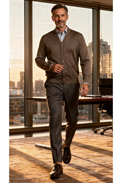 Trikolay Plus Size Men's Cardigan