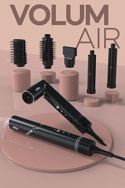 Sinbo مصفف الشعر VolumAir القابل للطي 5 في 1، BLDC SHD-1720، أسود