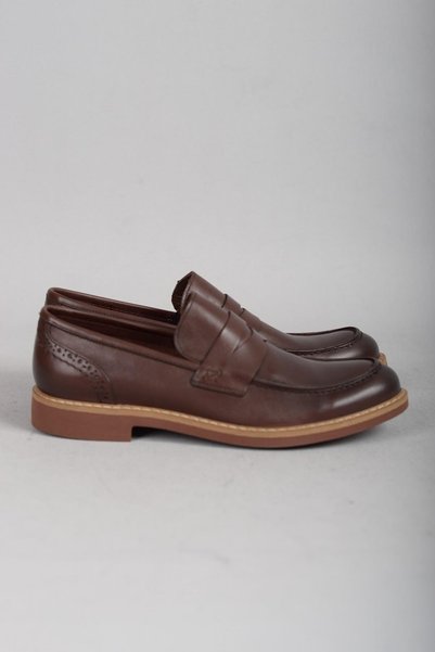 SEÇ KUNDURA Select 2654 loafer genuine leather men's shoes brown