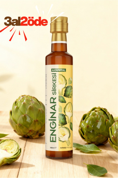 Aksu Vital Enginar Sirkesi 500 ml - Katkısız, Doğal Fermantasyon