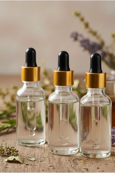 Juniberry 3 Adet 100ml Şeffaf Cam Gold Metal Kapaklı Cam Damlalıklı Boş Çok A...