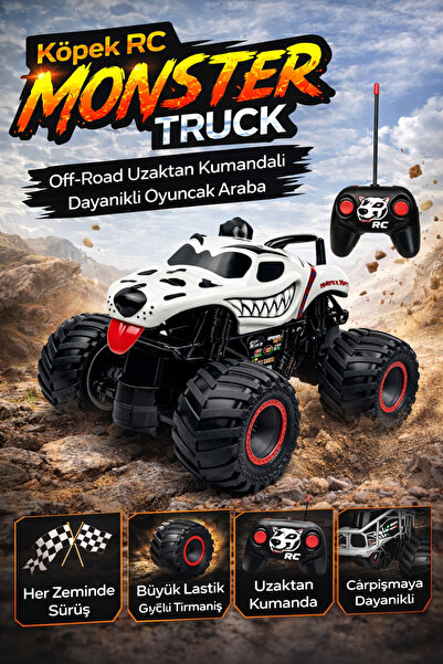 YILDIRIM OYUNCAK Uzaktan Kumandalı Full Fonksiyon Şarjlı Monster Cars 20 cm A...