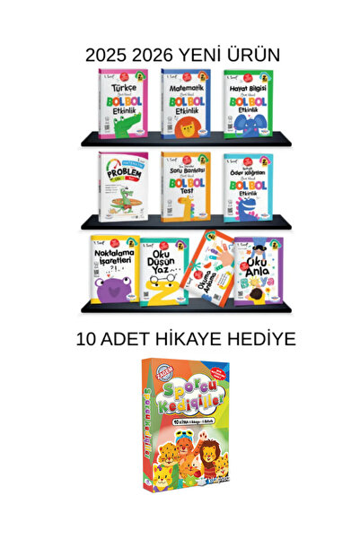 öğretmen evde ÖĞRETMENEVDE YAYINLARI 1.SINIF 2.DÖNEM SET 10 LU VE HİKAYE SETİ...