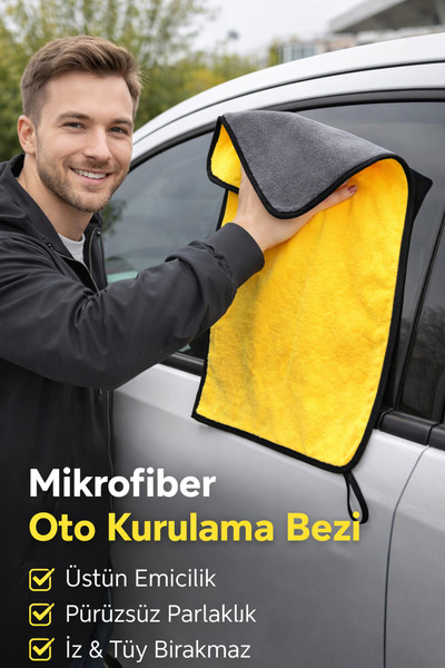 Single Premium Oto Seti 8'Li Kurulama, Ayna, Sünger, Detay Fırçaları,Eldiven, Güderi Bez