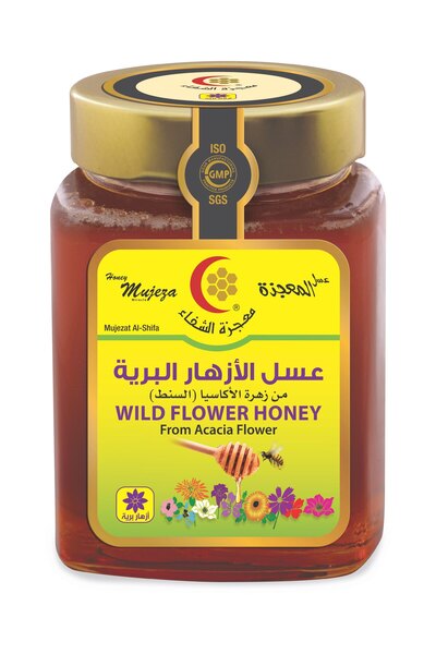 Mujeza Al-Shifa عسل الأزهار البرية – 500 جم (ملكي فاخر )