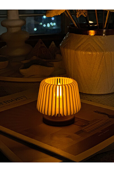 Bovi Craft Modern Dekoratif Tealight Led Mumluk 7x7.5 cm (TEK ADET)