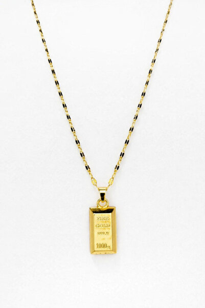 Çelik Külçe Kolye -316L Çelik-Kararmaz-Alerji Yapmaz