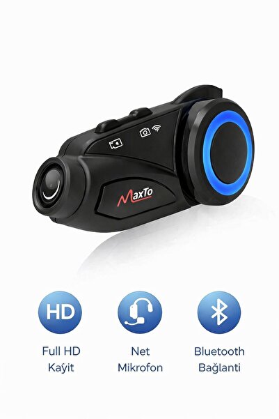 MOTORİDERS 360 Derece Dönen Maxto M3 Kameralı İnterkom
