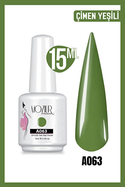 MOZIUR Kalıcı Oje Uv Led A063 (YEŞİL SERİSİ) 15ml