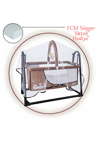 CHUBBY BABY Candy Sepet Beşik Anne Yanı Portatif Beşik Bej