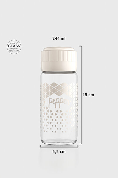 Renga Hibrit Desenli 244 ml Cam Baharatlık 162008 Bej