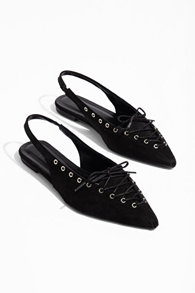 camaiore Pantofi ortopedici cu șireturi pentru femei, din piele intoarsa neag...