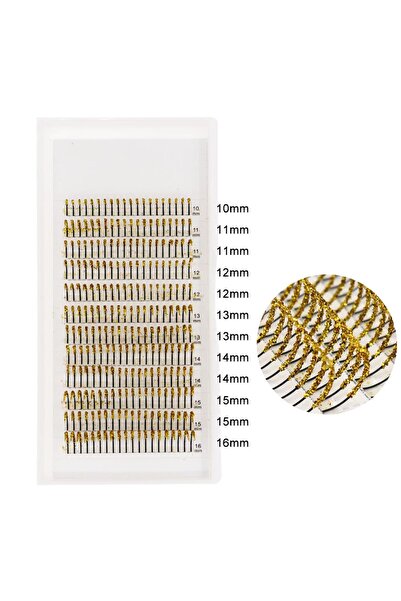Choice MIX(10-16mm) D Golden CMICC Wispy Glitter Lashes Extensi Handmade Supe...