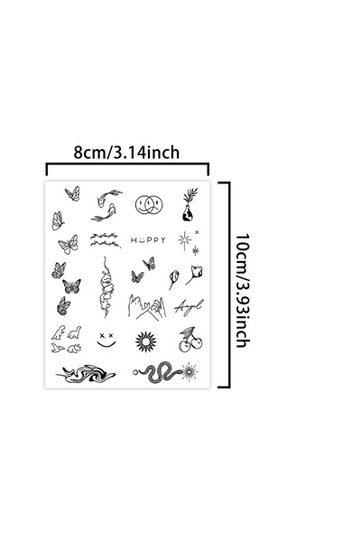Choice KJ098 Small Pattern Waterproof Temporary Tattoo Stickers, Long-lasting...